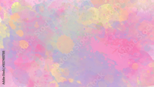 Soft Pastel Watercolor Texture Background – Abstract Colorful Artistic Paint Splash Pattern for Creative Design, Digital Artwork, Invitations, Posters, and Modern Graphic Projects