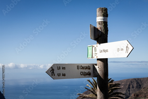 Hiking Signs high up