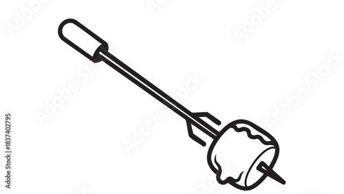 Illustration of a Drill Bit on a White Background