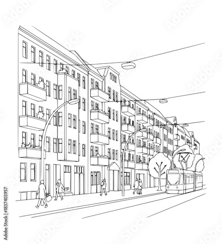 Sketch of Oranienstraße  Street Berlin
