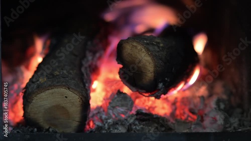 wood fire that warms with its warm flame