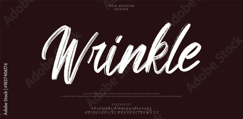 A rough, bold brush script with dramatic curves and a naturally textured character.