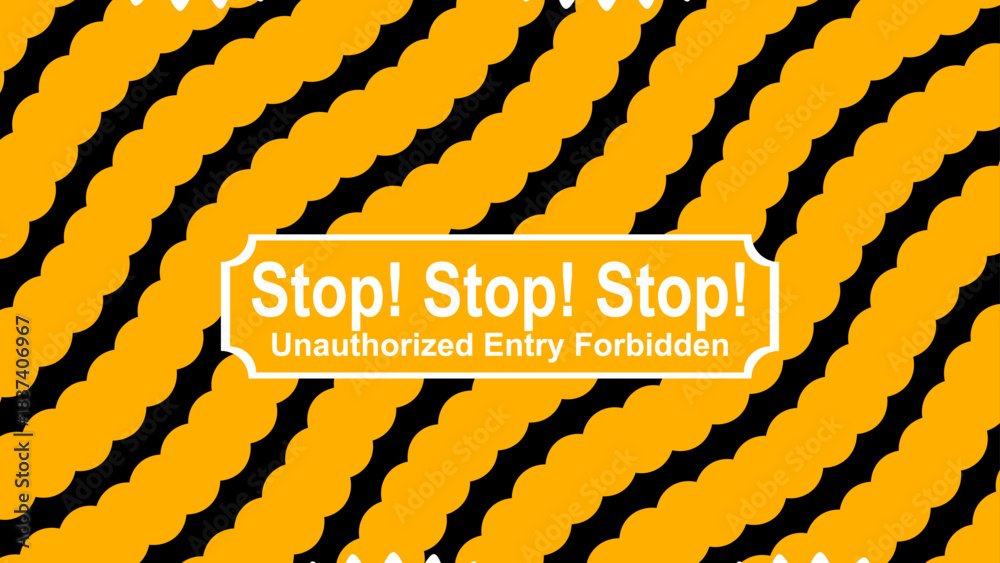 Naklejka premium High-Contrast Caution Background with Diagonal Black and Yellow Hazard Stripes and 