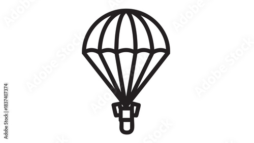 Hot air balloon soaring high in the sky illustration