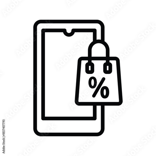 Online shopping offer icon