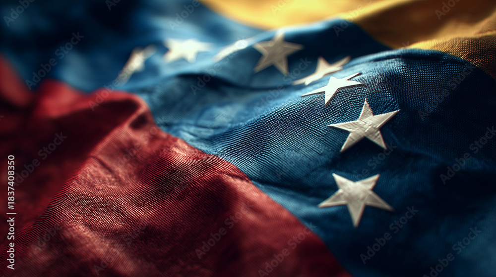 Obraz premium venezuelan flag waving in the wind venezuela