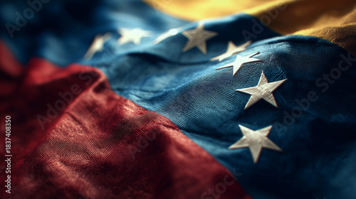 venezuelan flag waving in the wind venezuela
