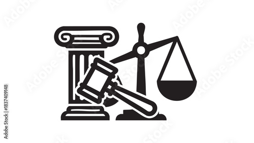 vector illustration of a black and white icon