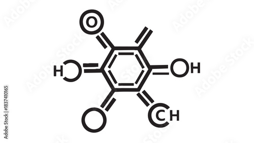 Chemical Structure of Organic Compound Illustration