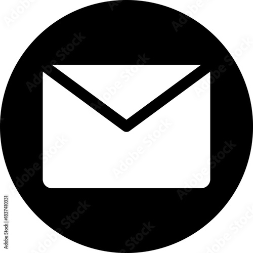 email icon mail with transparent white and black simple design Message envelope line art icon for apps and envelope mail letter send email vector icon Send message icon on white background. Vector