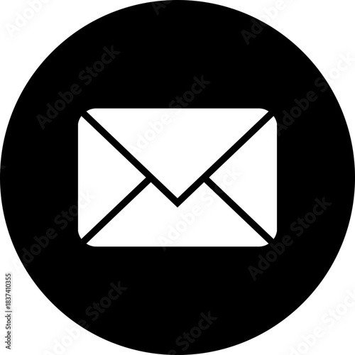 email icon mail with transparent white and black simple design Message envelope line art icon for apps and envelope mail letter send email vector icon Send message icon on white background. Vector