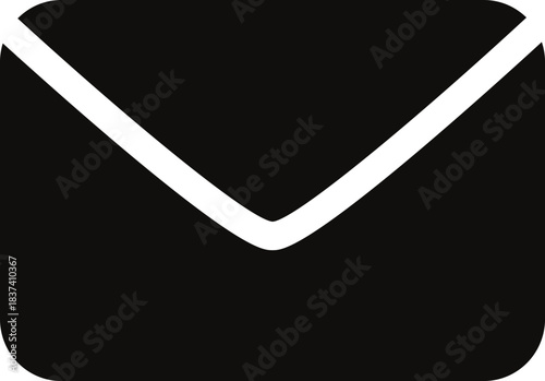 email icon mail with transparent white and black simple design Message envelope line art icon for apps and envelope mail letter send email vector icon Send message icon on white background. Vector