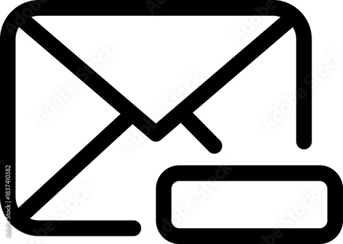 email icon mail with transparent white and black simple design Message envelope line art icon for apps and envelope mail letter send email vector icon Send message icon on white background. Vector