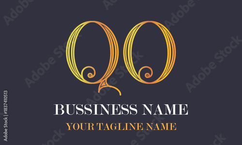 QO Q qo initial logo | initial based abstract modern minimal creative logo, vector template image. luxury logotype logo, real estate homie logo. typography logo. initials logo