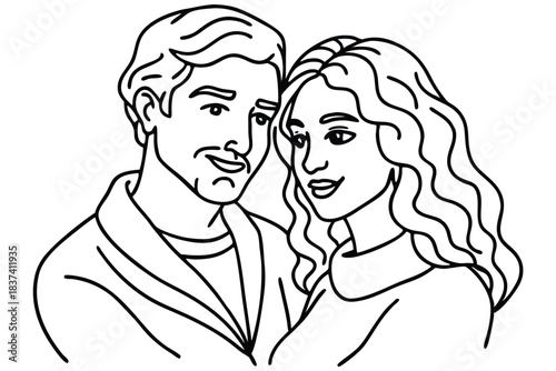 a couple in a loving pose one resting their head