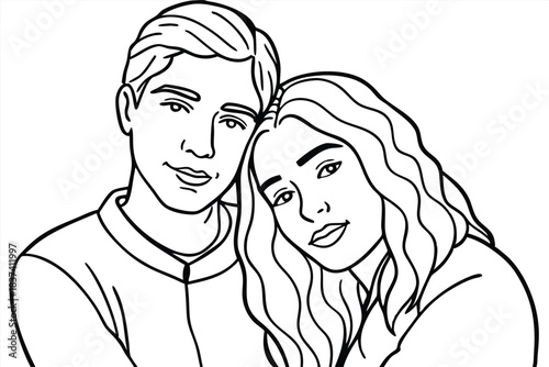 a couple resting in each other s arms minimalist