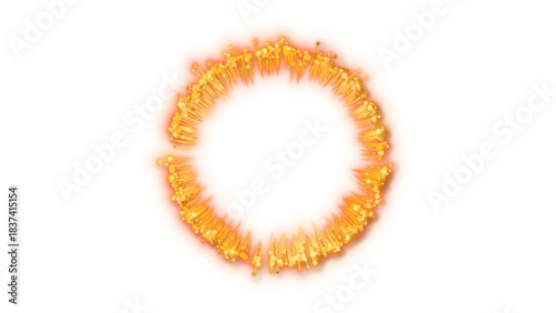 Gold Magic Particle Explosion – Transparent Background
