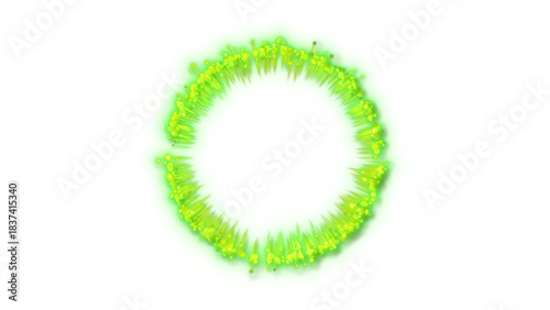 Green Magic Particle Explosion – Transparent Background