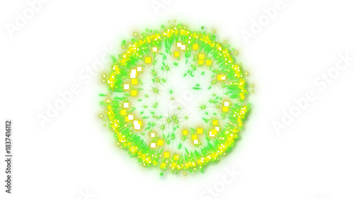Green Magic Particle Explosion – Transparent Background