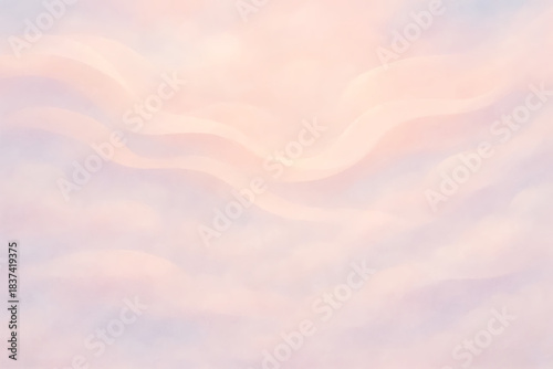 A gentle pastel background with floating ribboncloud curves, airy mist layers, soft cotton-texture haze, delicate color transitions, smooth cloud-gradient flow, and tranquil bright lighting. Ideal for