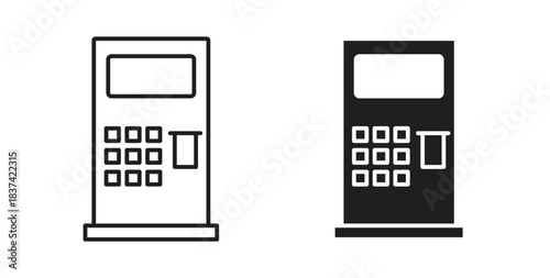 Atm icons pack. icon for web design isolated on white background