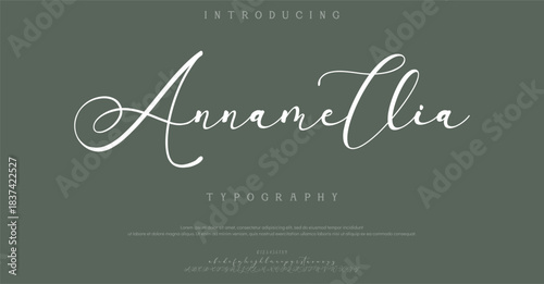 A delicate and graceful script font with a touch of flair, perfect for romantic or feminine branding and designs.