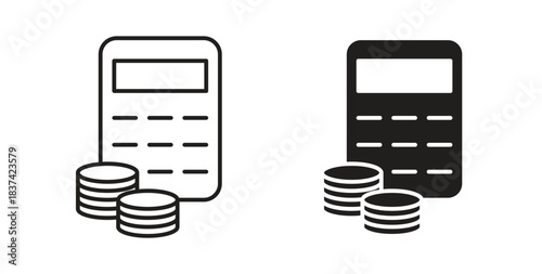 Budget icons pack. icon for web design isolated on white background