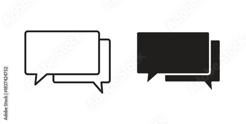 Chat bubble icons pack. icon for web design isolated on white background