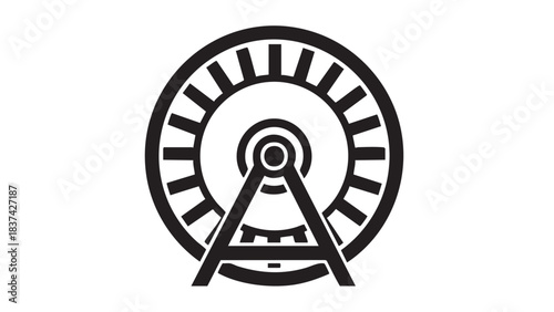 Ferris Wheel Silhouette: A striking silhouette of a Ferris wheel, with its intricate design and iconic shape, evokes a sense of nostalgia and the thrill of amusement. 