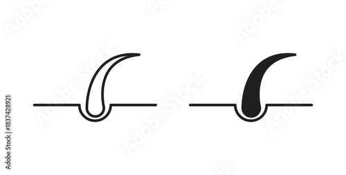 Hair icons pack. icon for web design isolated on white background