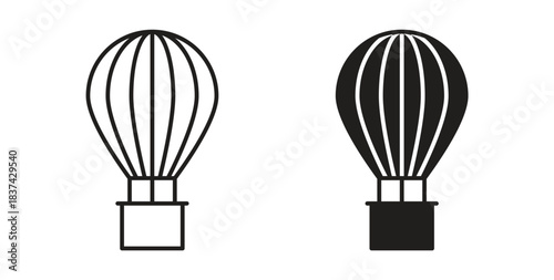 Hot air balloon icons pack. icon for web design isolated on white background