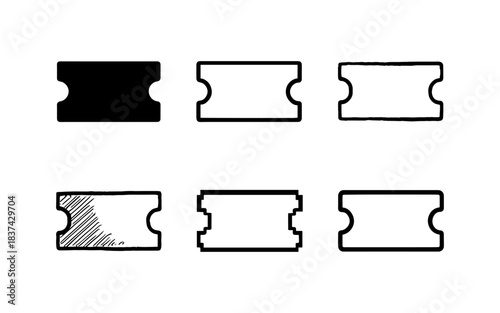 Various razor blades in minimalist black and white design