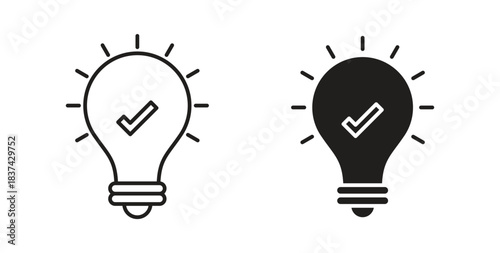 Idea icons pack. icon for web design isolated on white background