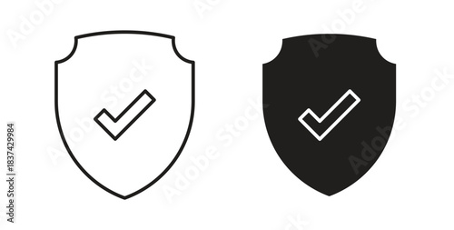 Insured icons pack. icon for web design isolated on white background