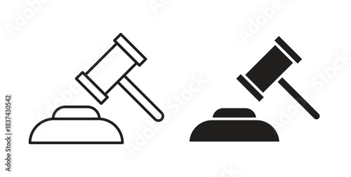 Law icons pack. icon for web design isolated on white background