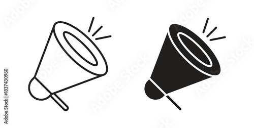 Loud Speaker icons pack. icon for web design isolated on white background