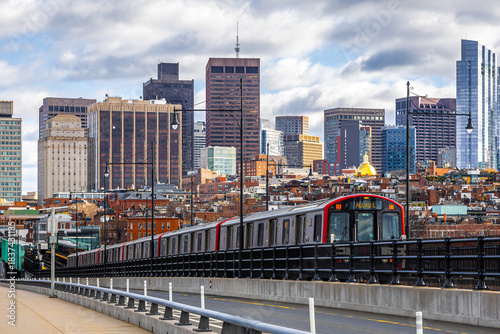 Boston Skyline and Charles River View from Longfellow Bridge