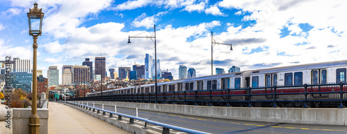 Boston Skyline and Charles River View from Longfellow Bridge