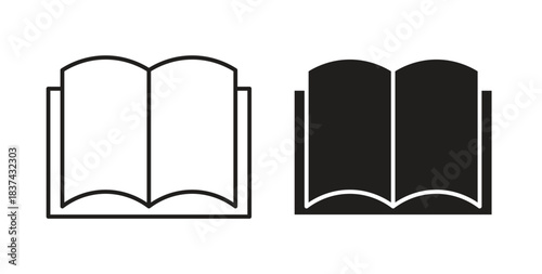 open book icons pack. icon for web design isolated on white background