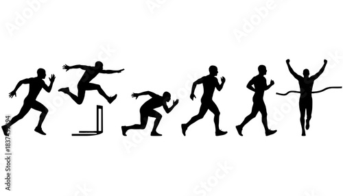 Dynamic Runner Silhouette Vector