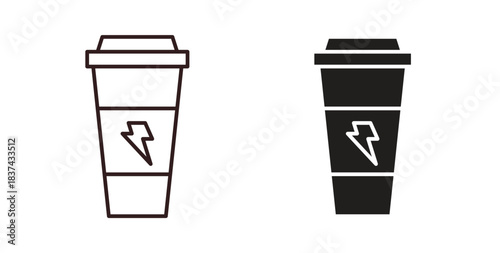 Protein shake icons pack. icon for web design isolated on white background