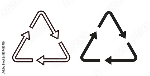 Recycle icons pack. icon for web design isolated on white background