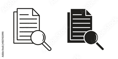 Research icons pack. icon for web design isolated on white background