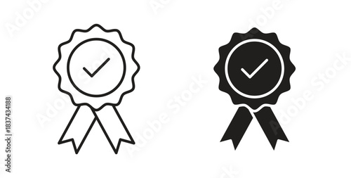 Rosette icons pack. icon for web design isolated on white background