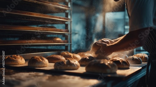 Baking Bread in a Modern Kitchen