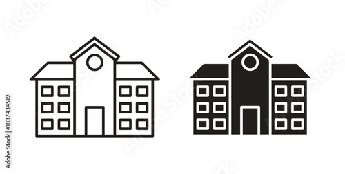 school icons pack. icon for web design isolated on white background