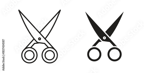 Scissors icons pack. icon for web design isolated on white background