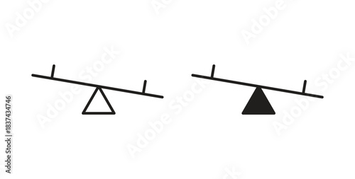 Seesaw icons pack. icon for web design isolated on white background