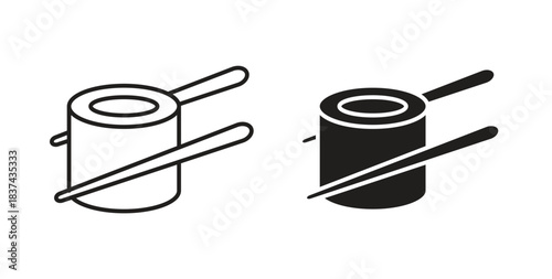 Sushi icons pack. icon for web design isolated on white background