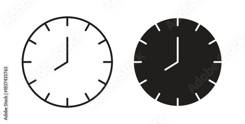Timer icons pack. icon for web design isolated on white background